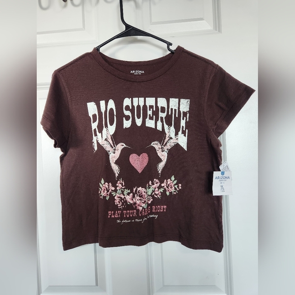 Arizona Jean Company Tops - Arizona Jean Company Brown Graphic Tee